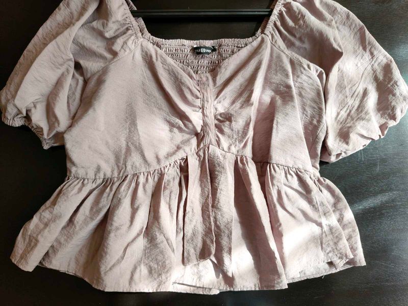 Mauve Peplum Top