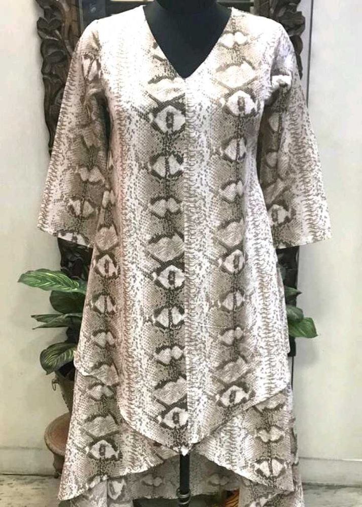 Plus Size Snake Print Dress 48