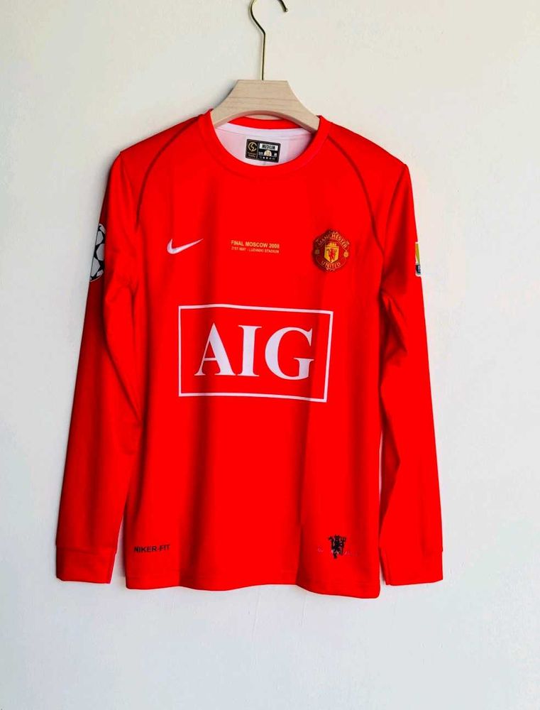 MANCHESTER UNITED 2007-08 HOME KIT FULLSLEEVE