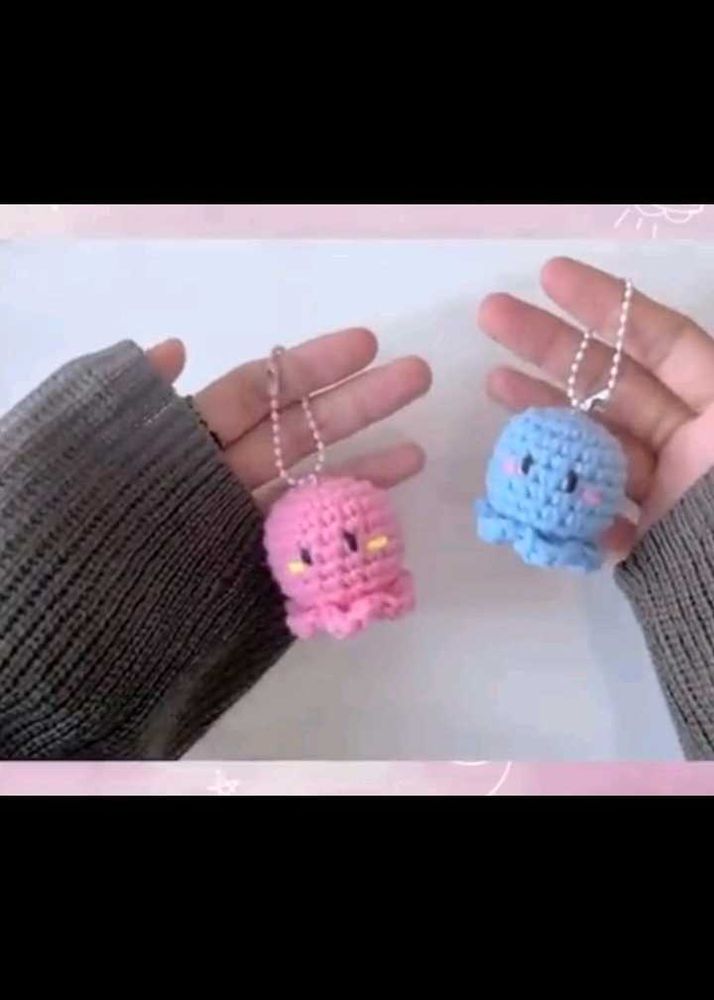 Crochet Octopus Keychain