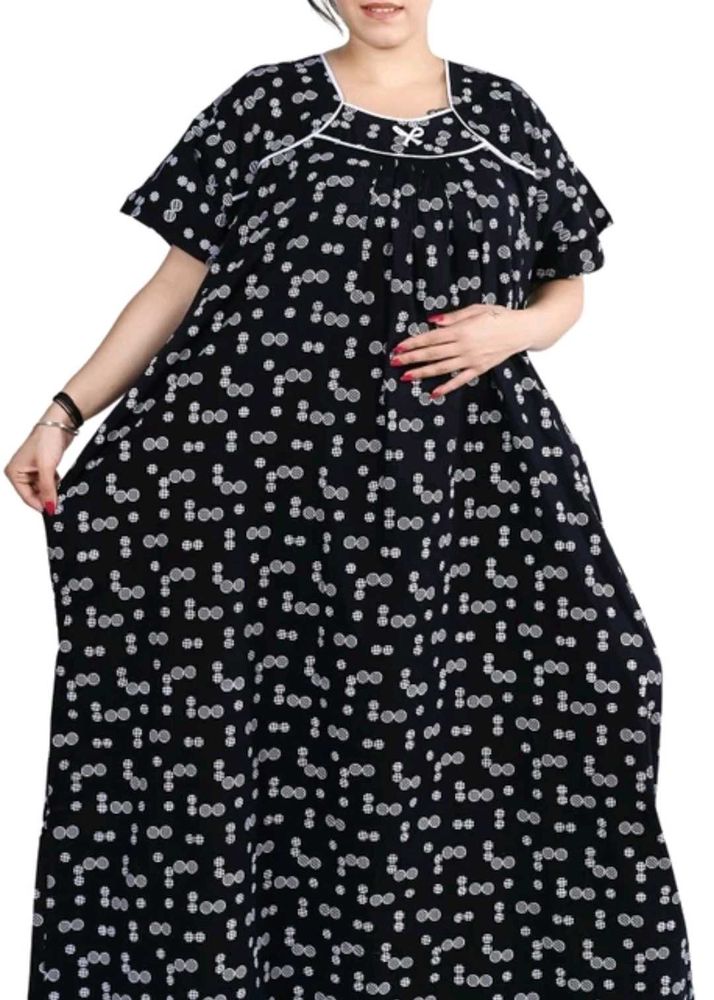 Bindass female collection Women Nighty (Black)Supe