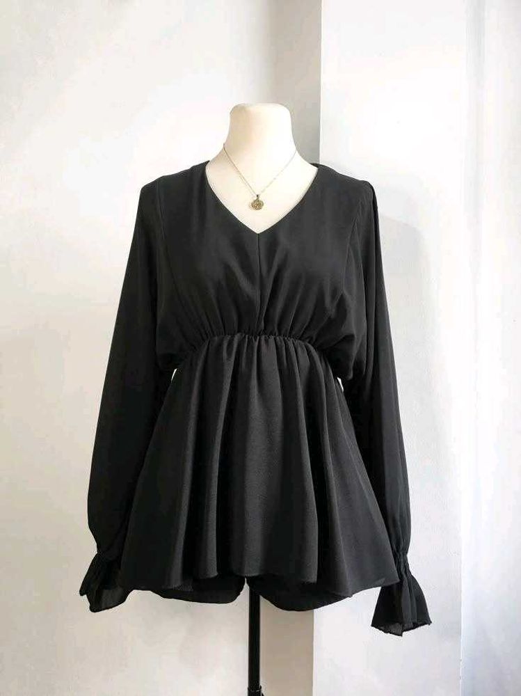 Black Peplum Blouse