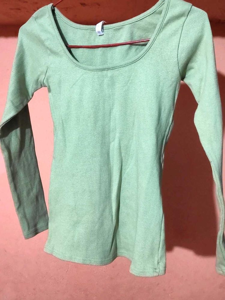 Mint Green Long Sleeve Top