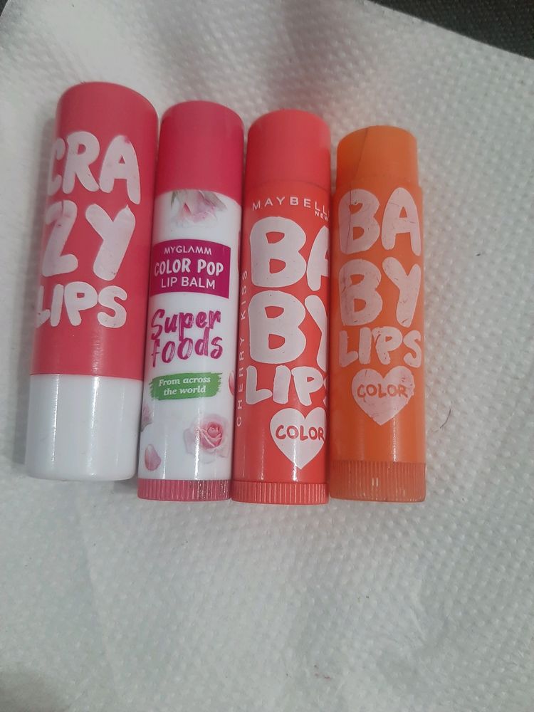 Set Of 4 Lip Balms