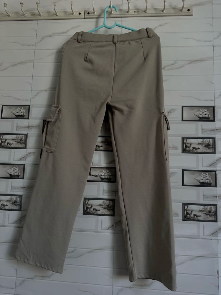 Beige Cargo Pants