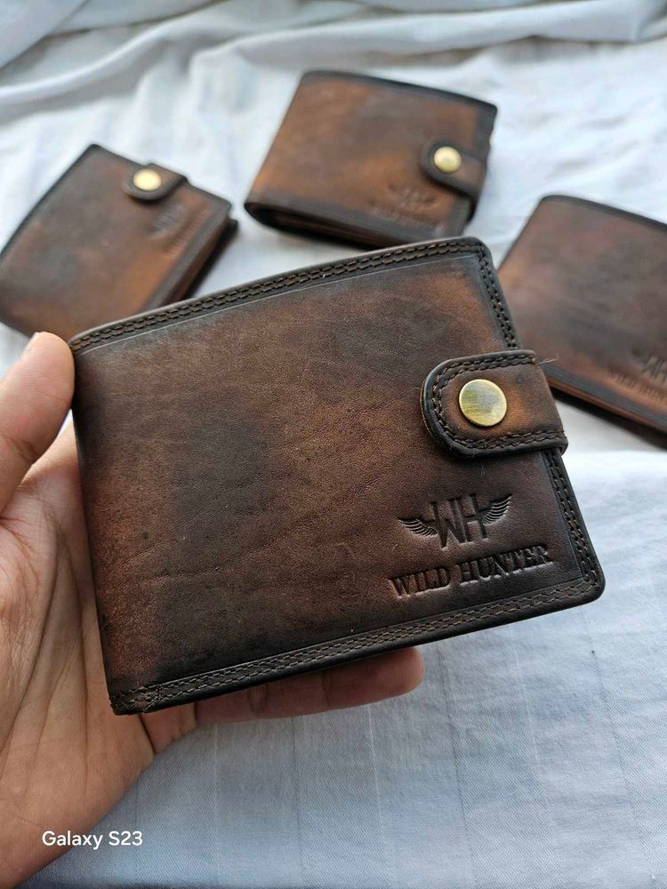 WILD HUNTER BROWN LEATHER WALLET