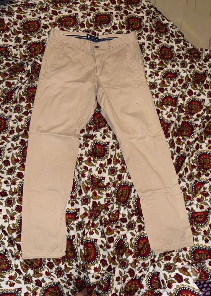 Khaki Straight Leg Chinos