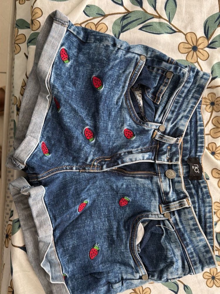 Denim shorts