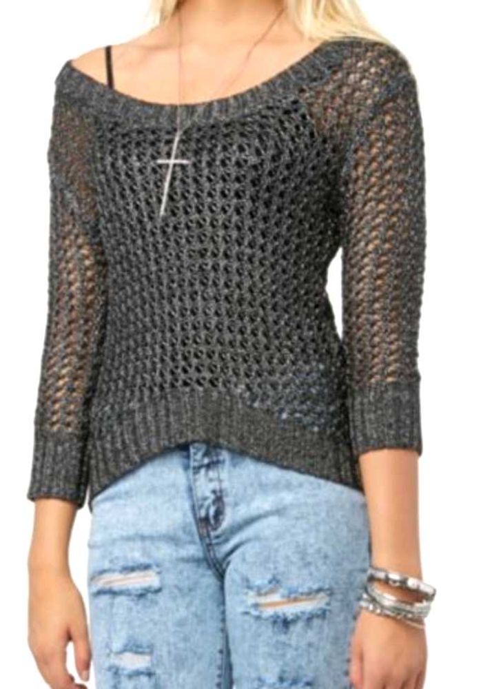 Sparkly Grey Knit Sweater