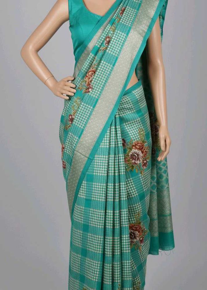 multicolored Floral Saree
