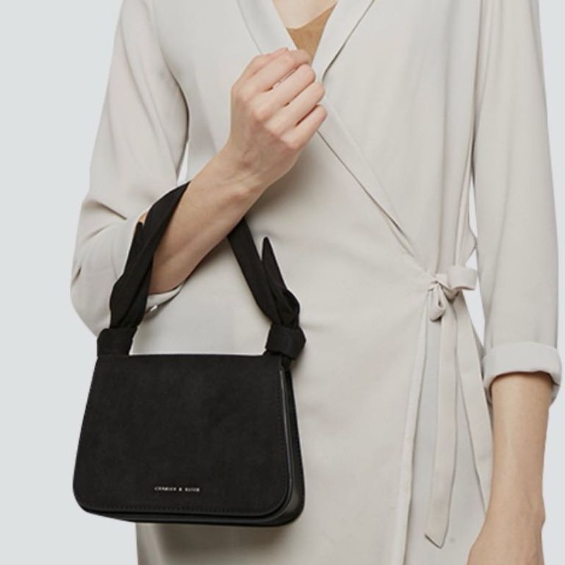 Charles &amp; Keith Knot Handle Bag With Dustbag