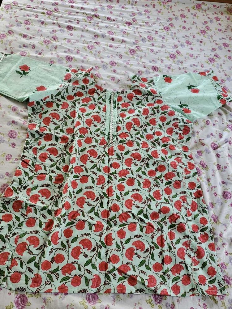 Floral Print Kurta