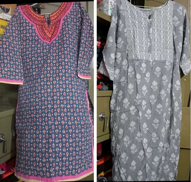GREY🩶&amp; BLUE💙 KURTA