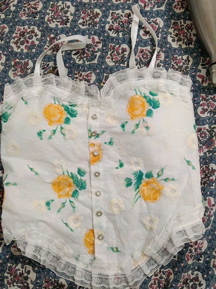 Beautiful white corset top