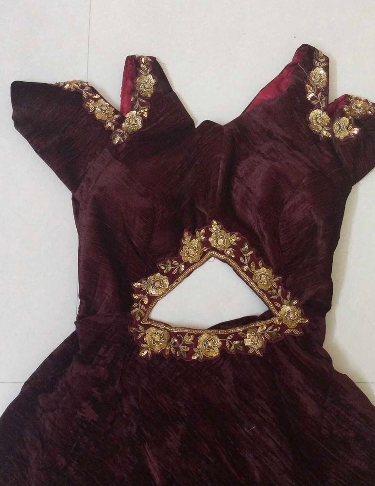 ethnic Cut Work Gown