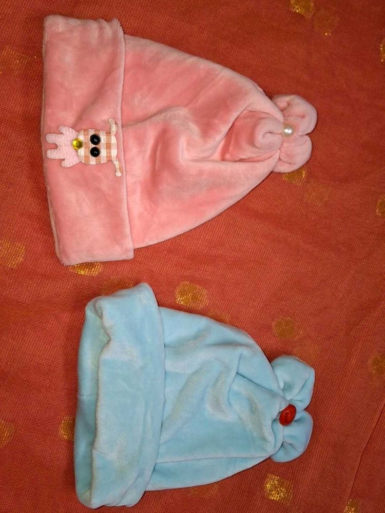 Baby Caps Blue And Pink