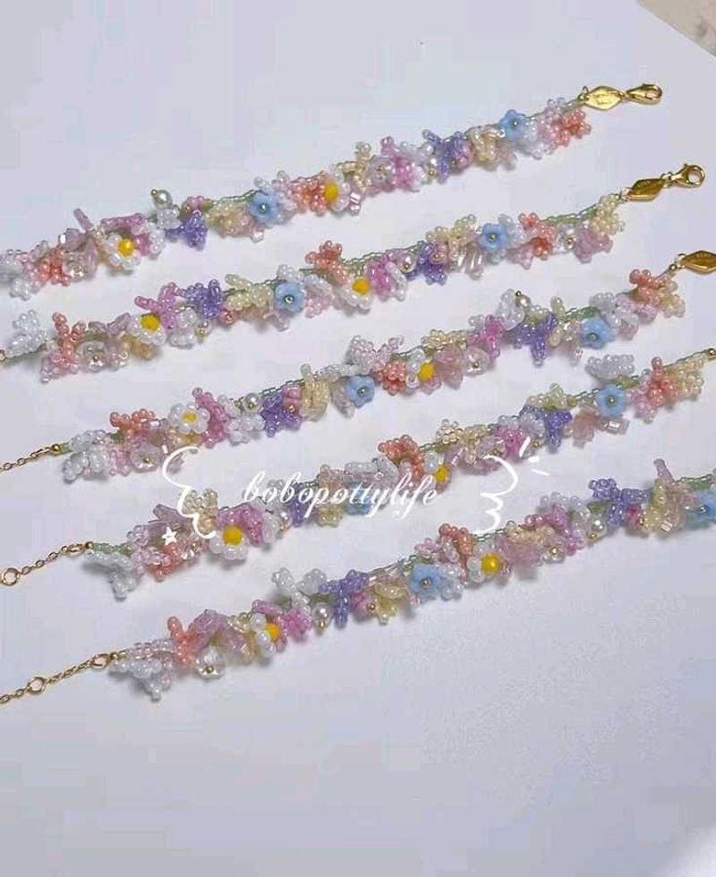 Floral Beaded Bracelet