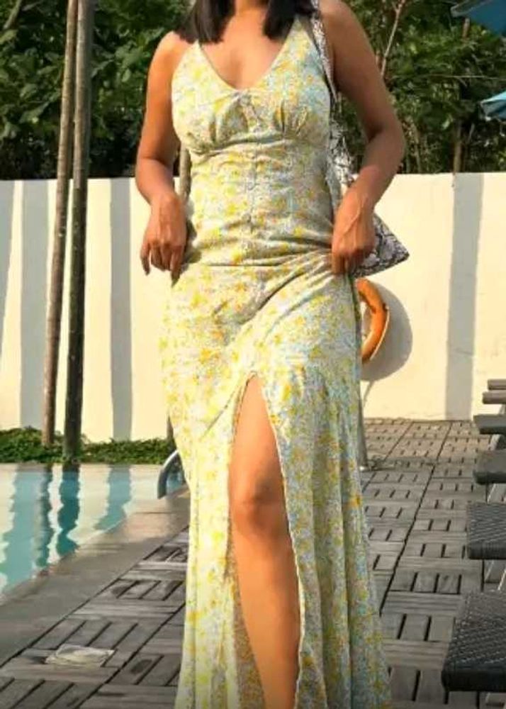 Floral Slit Maxi Dress