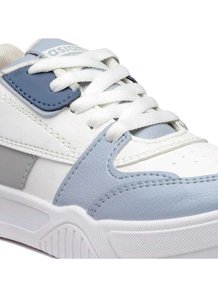 Asian White &amp; Blue Sneakers
