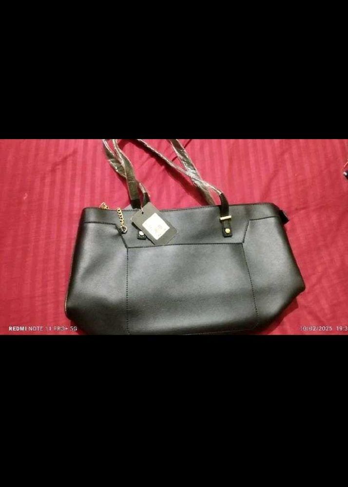 Black Leather Handbag