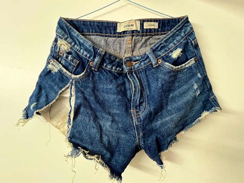 Distressed Denim Shorts