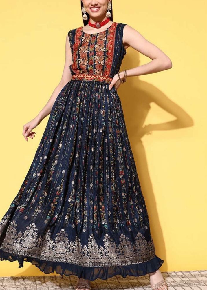 Stylish Floral Long Dreas