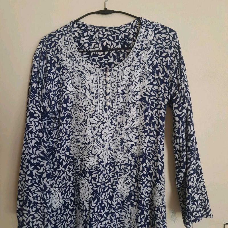 Embroidered Kurta Lucknowi