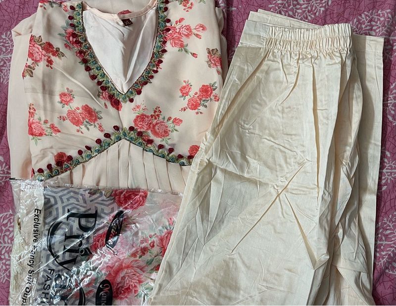 New Floral Print Kurta