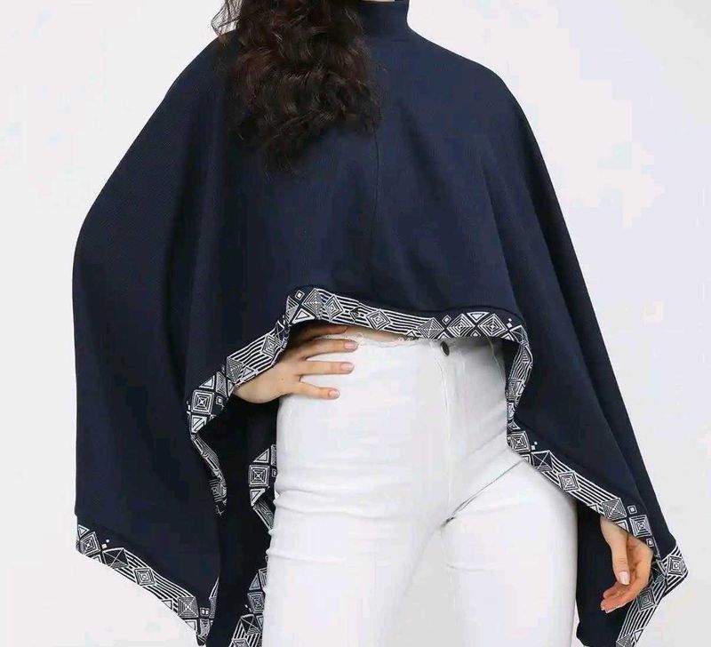 Stylish Navy Blue Cape