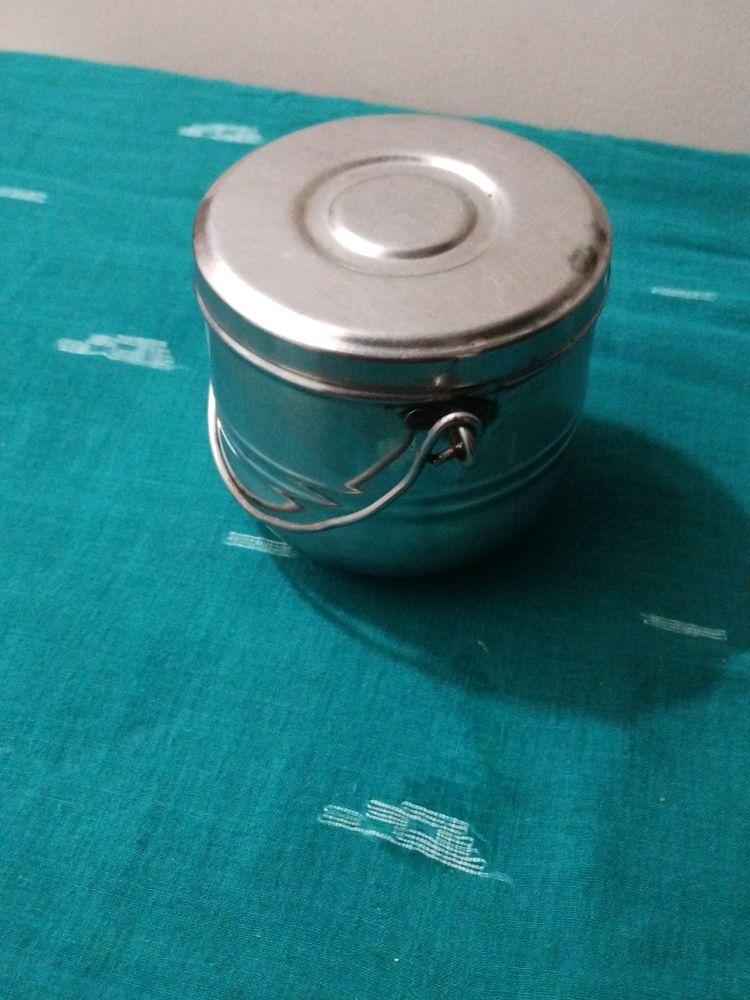 Small Steel Container With Handle
