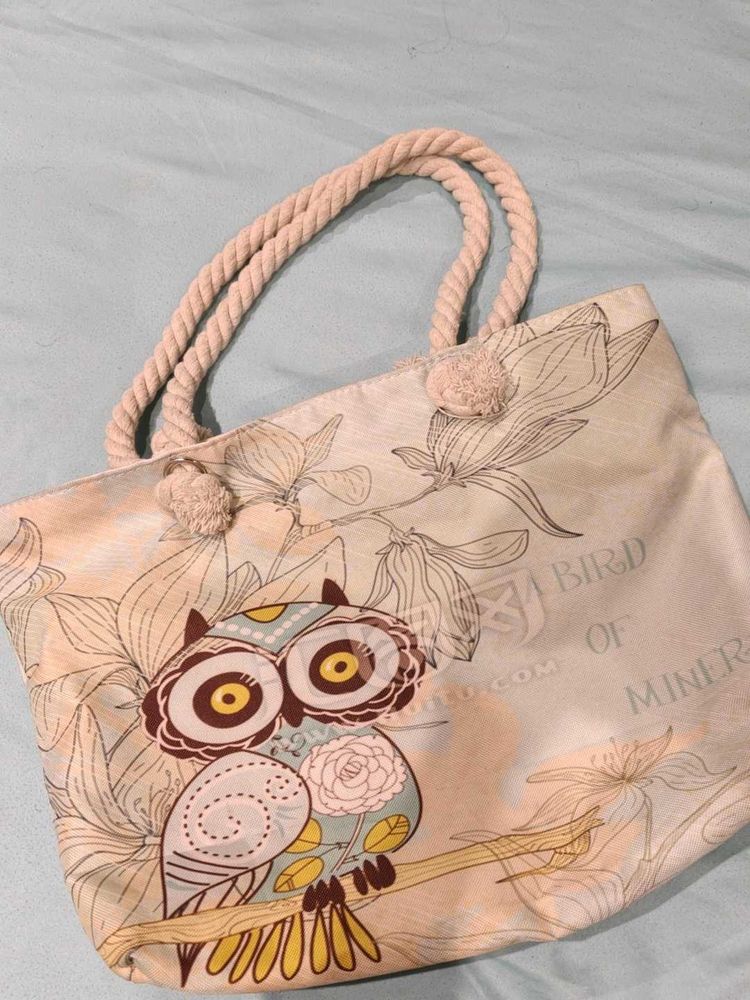 Owl Print Tote Bag