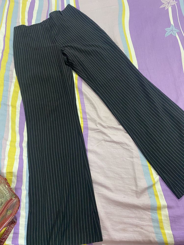 Pinstripe Flared Pants