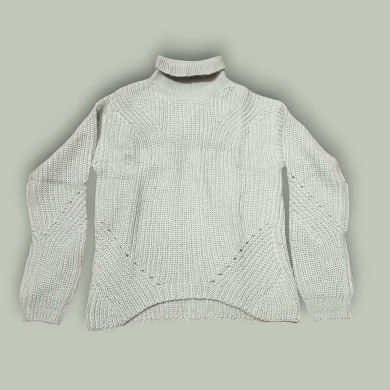 Women Turtle Neck Green Sweater
