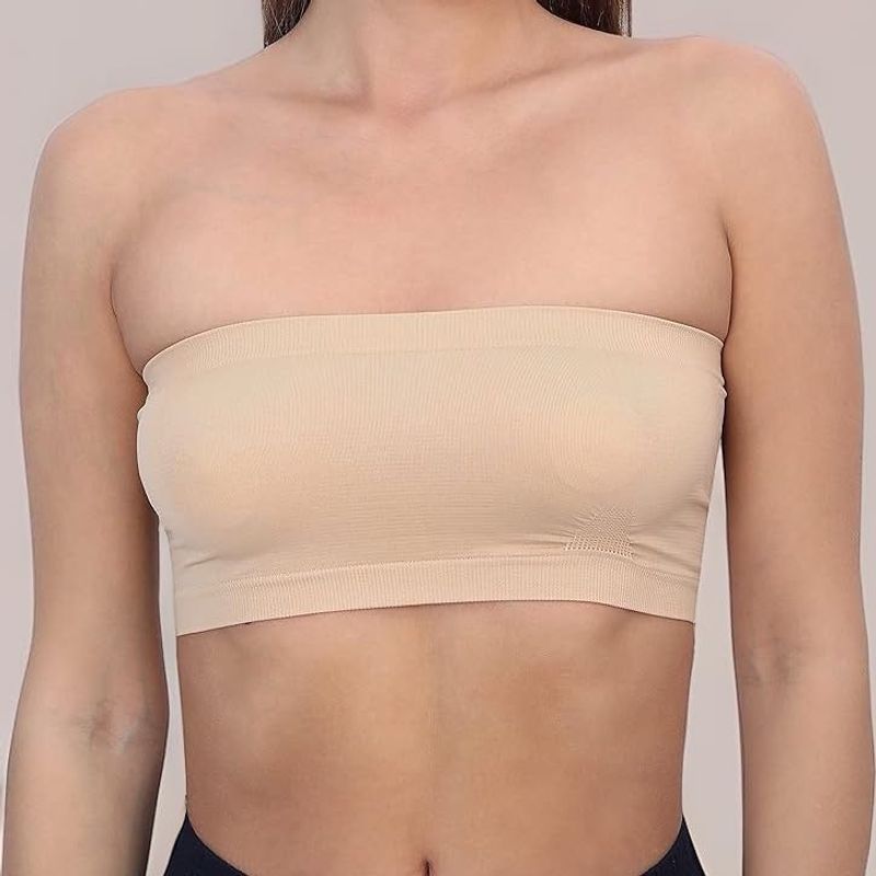 Strapless tube bra
