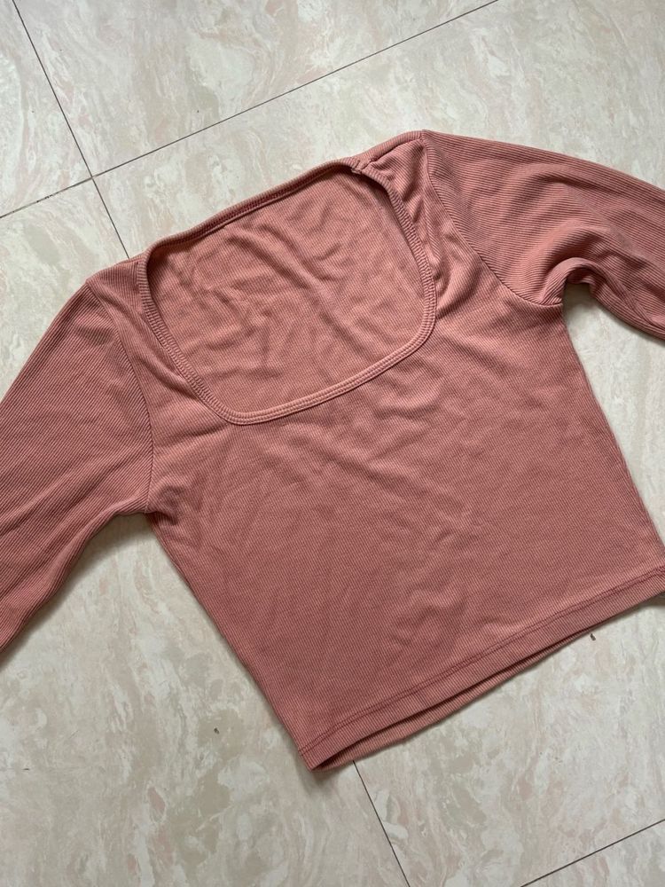 Peach Crop Top