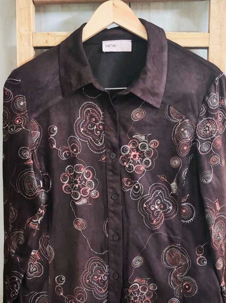 Floral Embroidery Designe Shirt Size-36