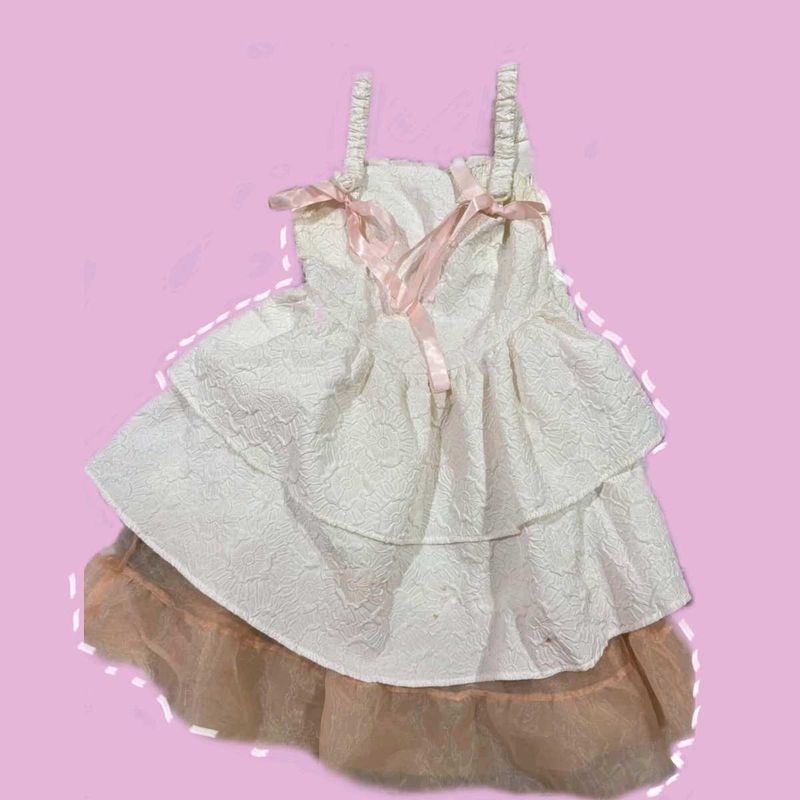 Tiered Dress with Ribbon Detail