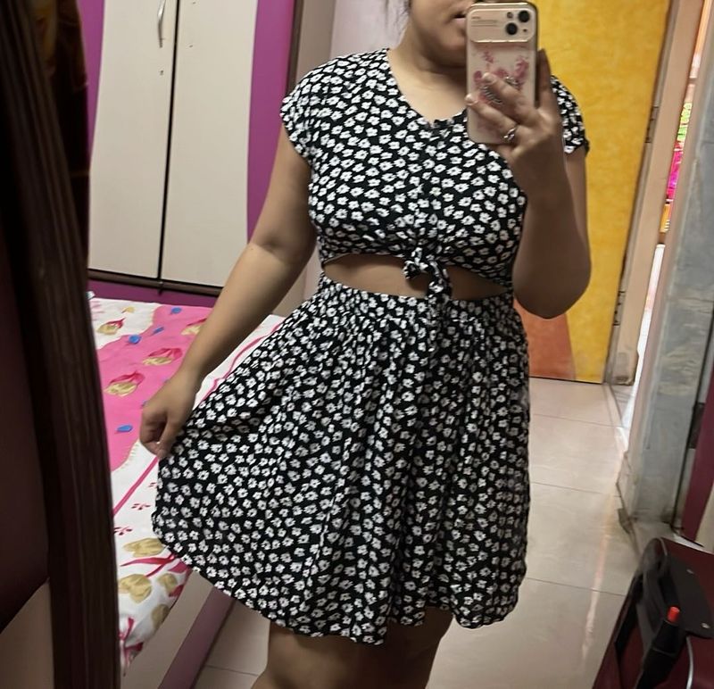 Floral Attached Two-Piece Set