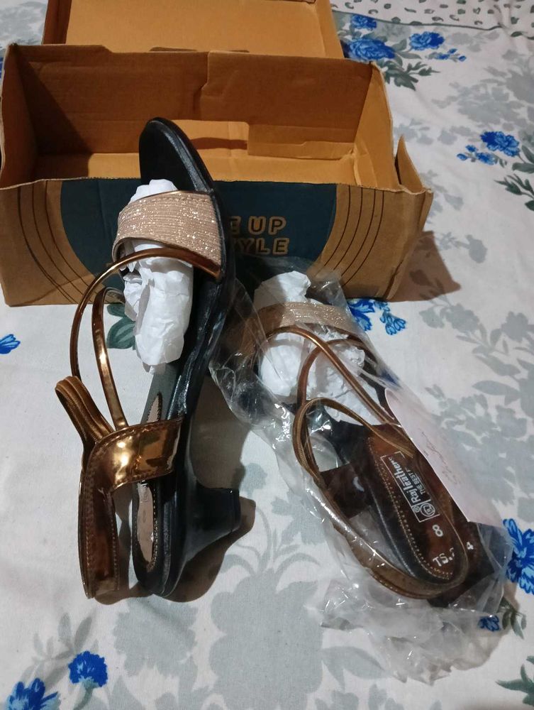 Elegant Gold Strap Sandals