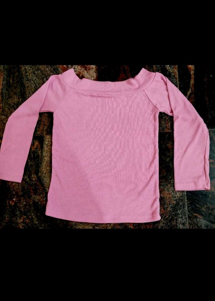 Cute Pink Long Sleeve Top
