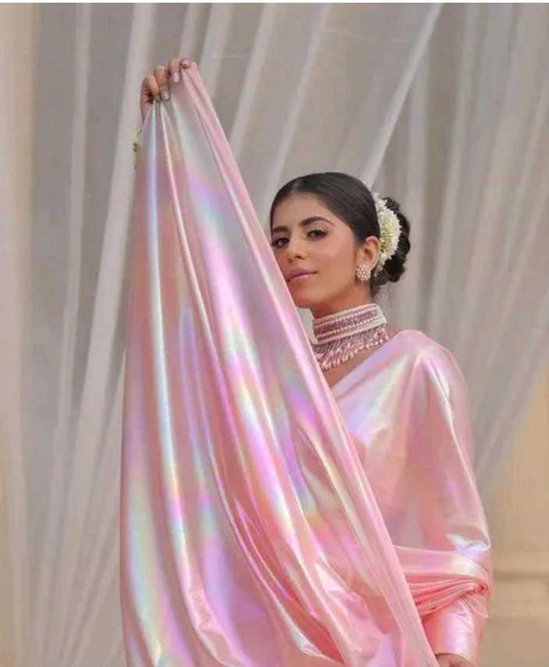pink latest unicorn saree