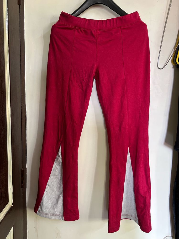 Red Flare Leggings