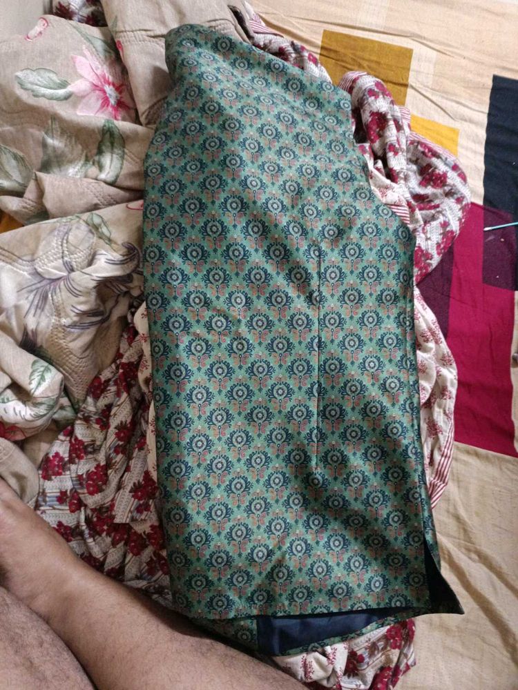 Green Patterned Kurta Top