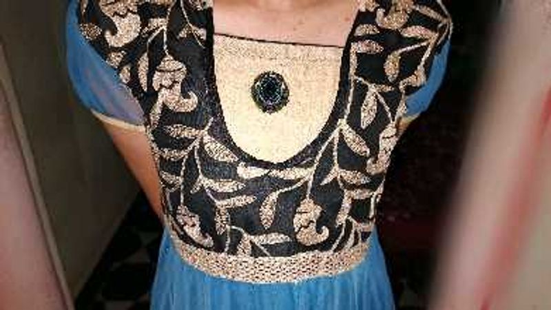 Ethnic Blue &amp; Black Kurta