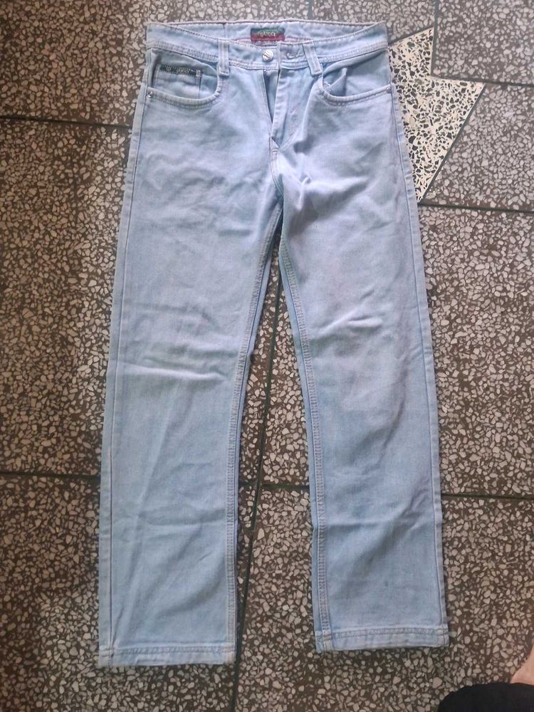 Light Blue Straight Fit Jeans