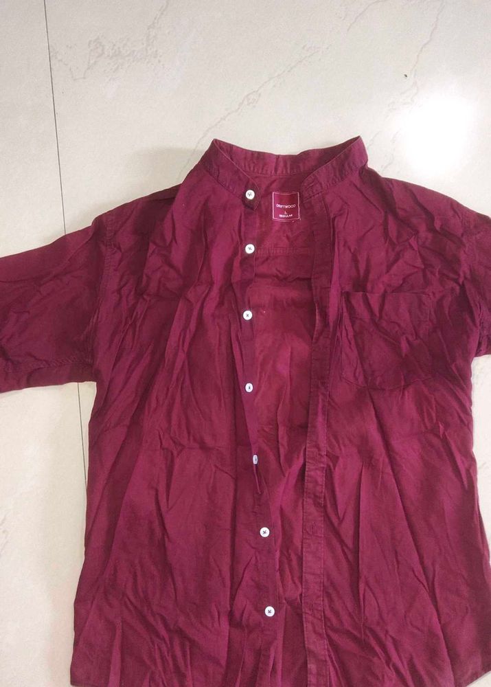 Maroon Casual Shirt