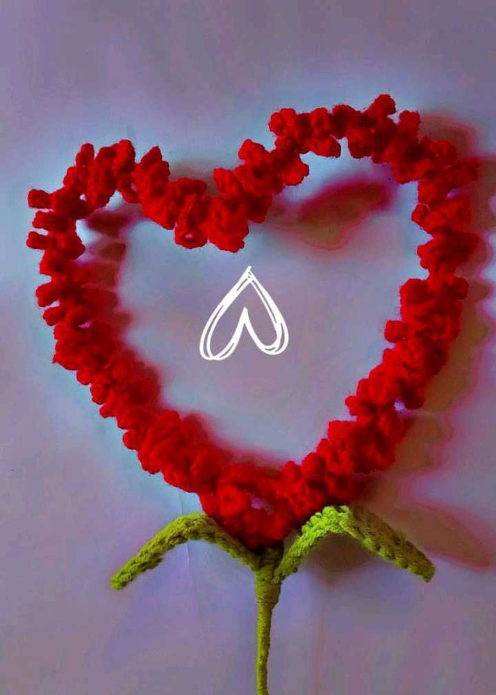 Crocheted Heart Flower