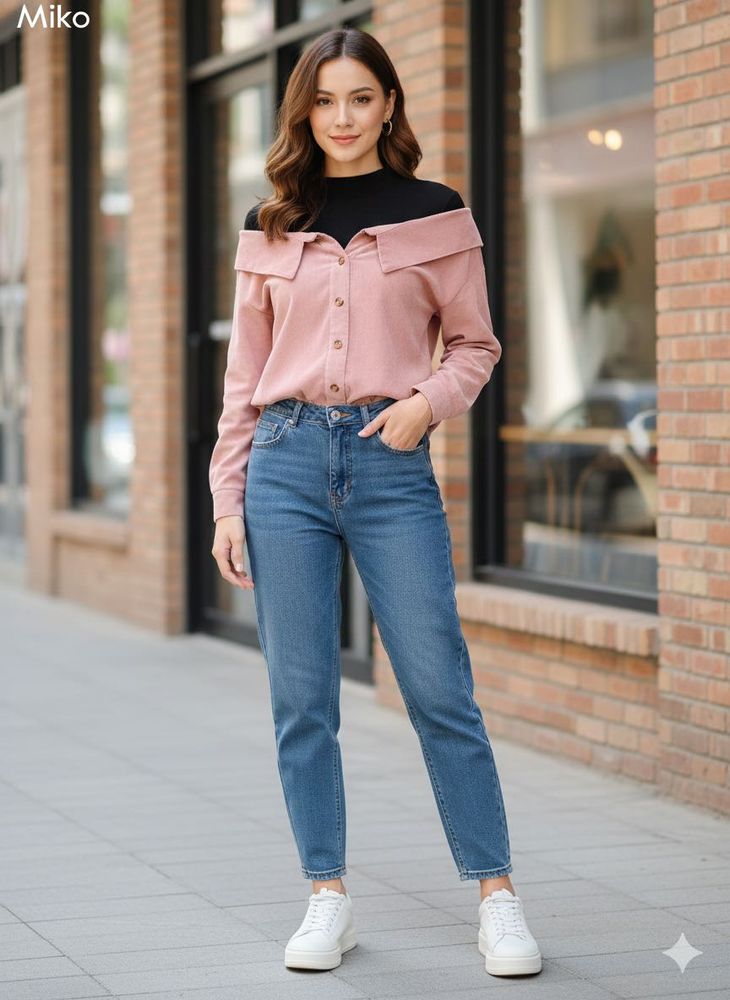 Cute Pink Button-Down Top