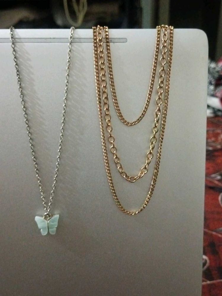 Layered Chain Necklace Set