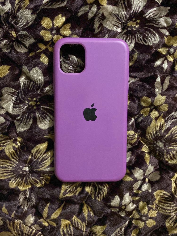 I Phone 11 Purple Silicon Rubber Case